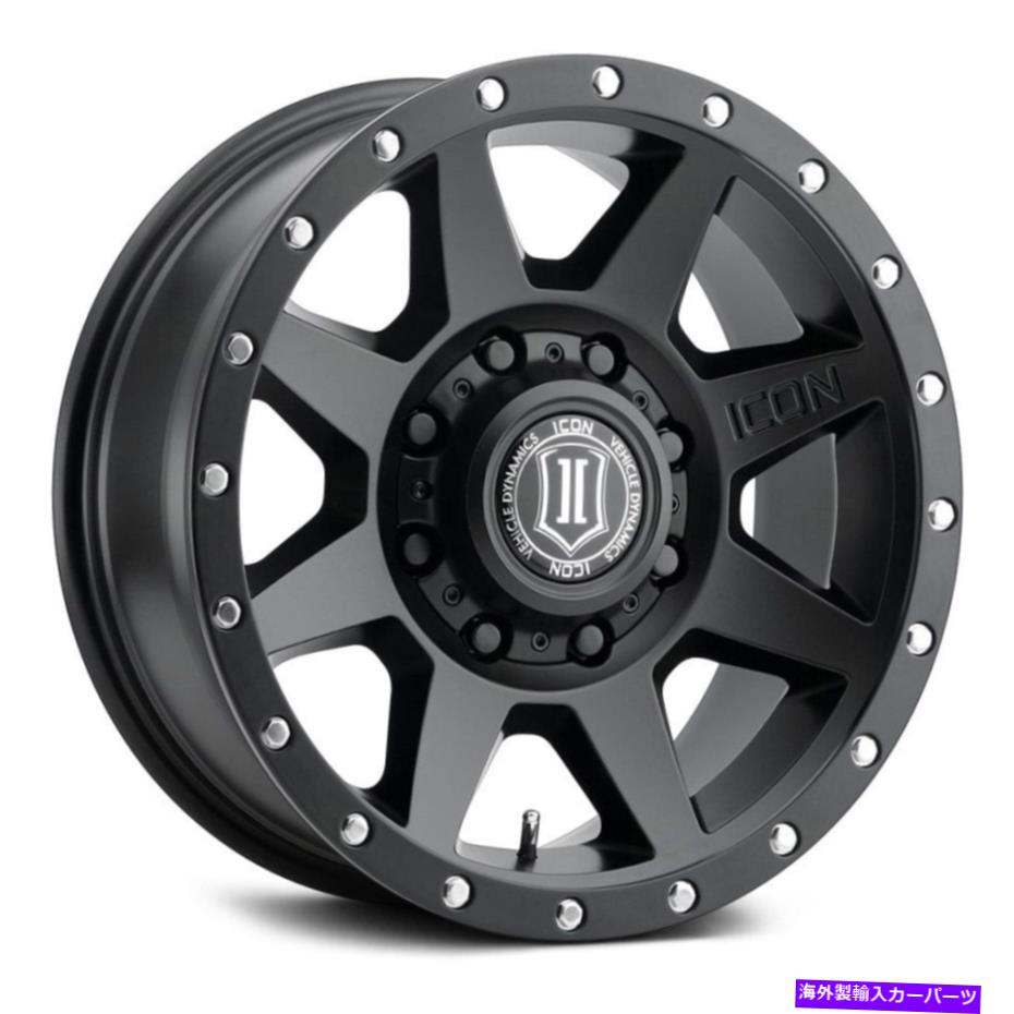 ホイール　４本セット アイコン合金リバウンドHDホイール18x9（6、8x170、125）4のブラックリムセット Icon Alloys REBOUND HD Wheels 18x9 (6, 8x170, 125) Black Rims Set of 4【並行輸入品】