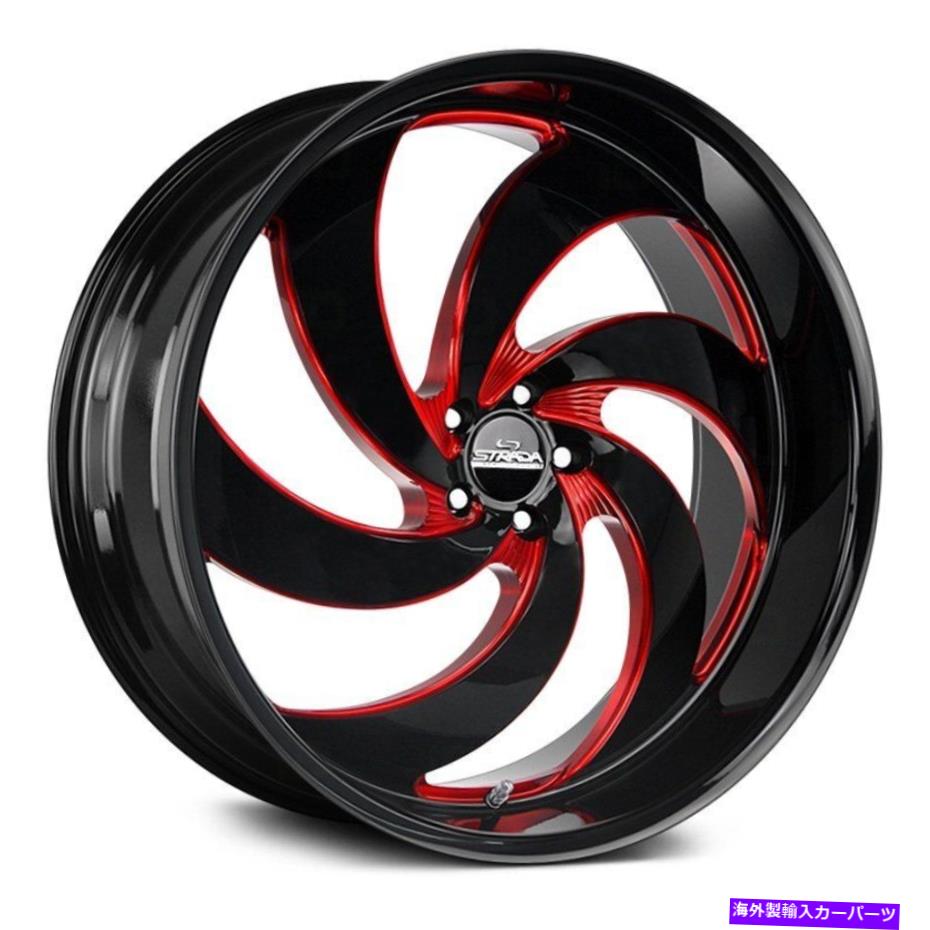ホイール　４本セット Strada Retro 6ホイール24x10（25、5x120.65、78.1）グロスリムセット4 Strada RETRO 6 Wheels 24x10 (25, 5x120.65, 78.1) Gloss Rims Set of 4【並行輸入品】