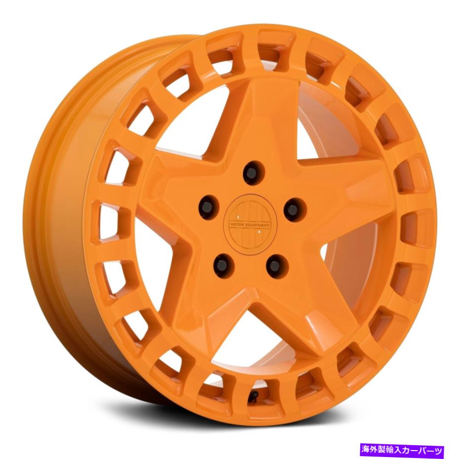 ホイール　４本セット ビクターアルペンホイール18x8（20、5x130、71.5）4のオレンジリムセット Victor ALPEN Wheels 18x8 (20, 5x130, 71.5) Orange Rims Set of 4【並行輸入品】