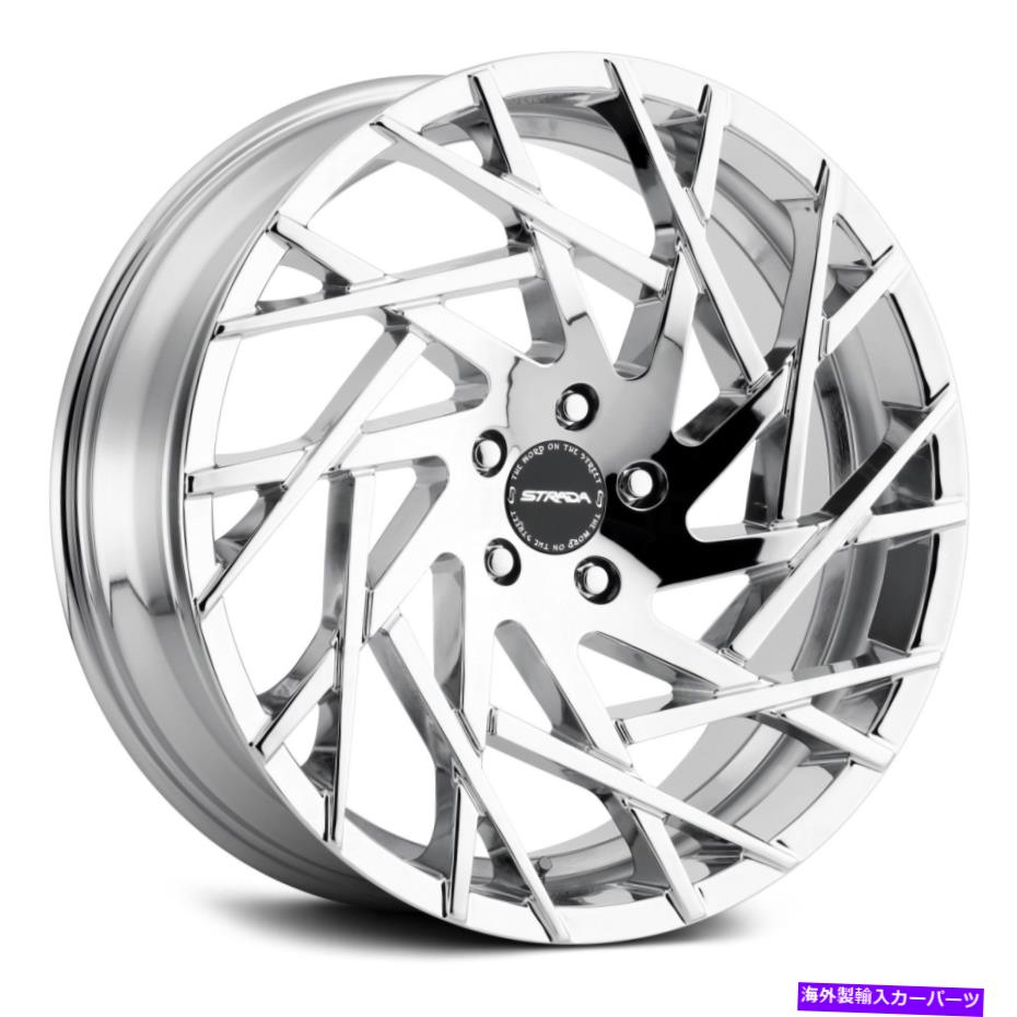 ホイール　４本セット Strada nidoホイール22x9（35、5x114.3、72.6）4のクロムリムセット Strada NIDO Wheels 22x9 (35, 5x114.3, 72.6) Chrome Rims Set of 4【並行輸入品】 362,934円