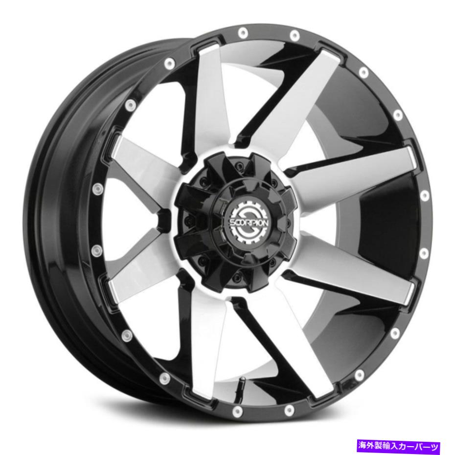 ホイール　４本セット Scorpion SC31ホイール22x14（-76、6x135、106.1）4のブラックリムセット Scorpion SC31 Wheels 22x14 (-76, 6x135, 106.1) Black Rims Set of 4【並行輸入品】