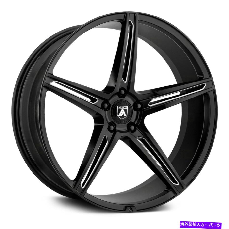 ホイール　４本セット Asanti ABL-22 Alpha-5ホイール22x9（15、5x114.3、72.56）4のブラックリムセット Asanti ABL-22 ALPHA-5 Wheels 22x9 (15, 5x114.3, 72.56) Black Rims Set of 4【並行輸入品】