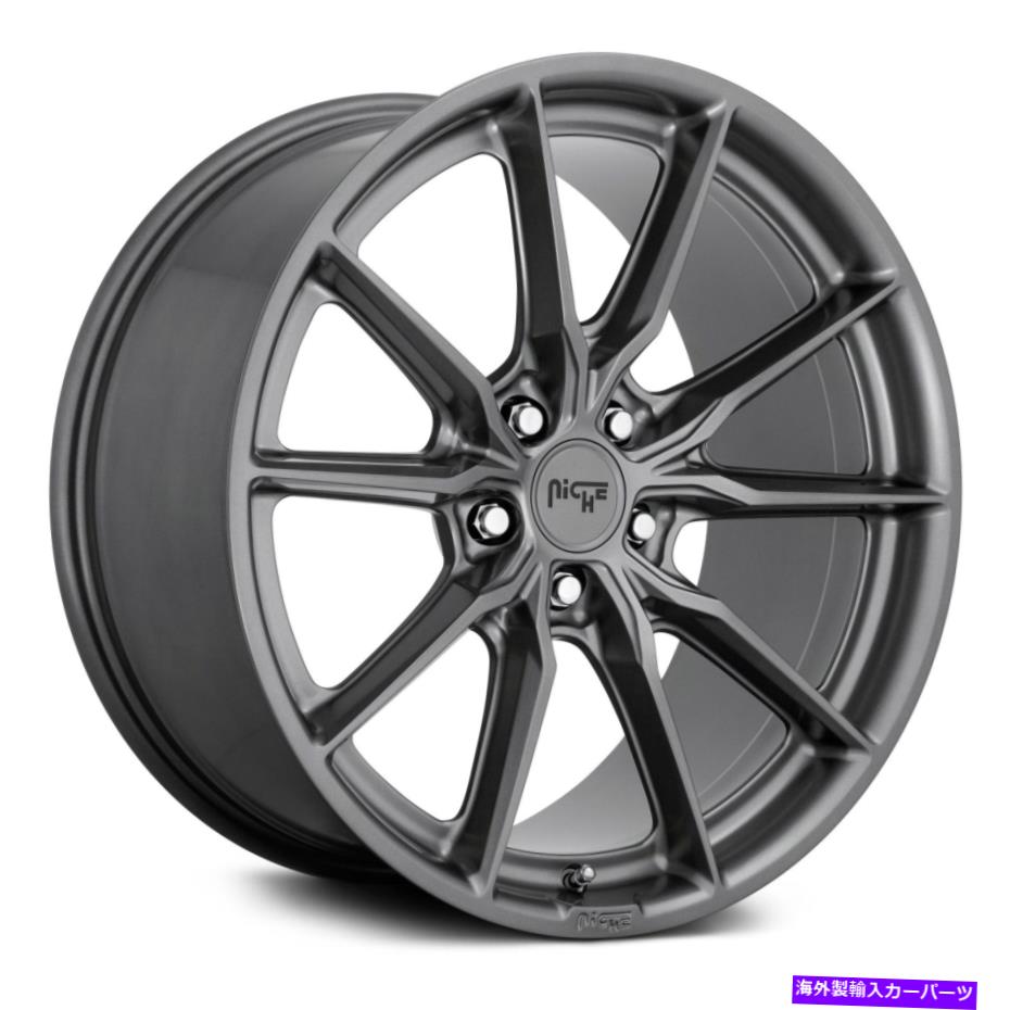 ホイール 4本セット ニッチM239レーニアホイール22x9(38、5x108、72.56)4の無煙炭リムセット Niche M239 RAINIER Wheels 22x9 (38, 5x108, 72.56) Anthracite Rims Set of 4【並行輸入品】|Us Custom Parts Shop USDM
