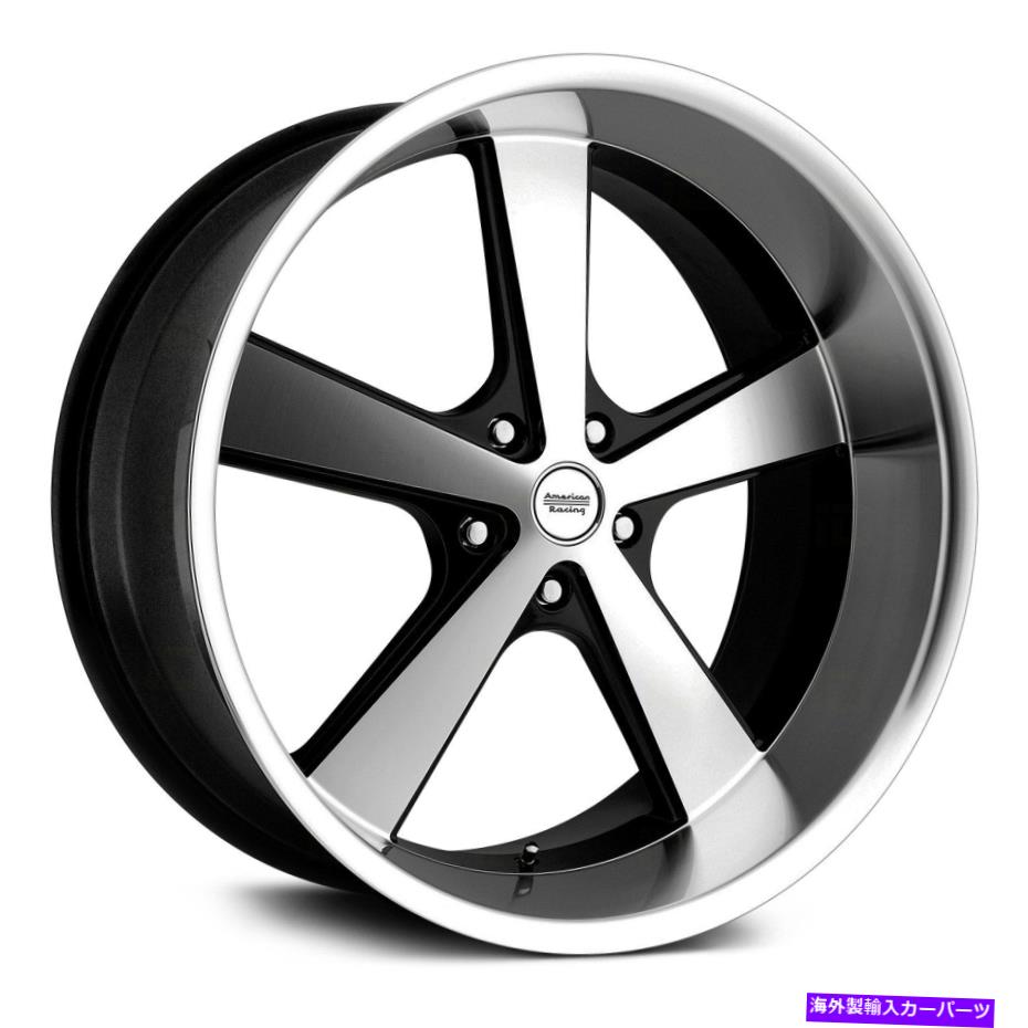 ホイール　４本セット American Racing VN701 Nova Wheels 22x11（18、5x127、78.1）4のブラックリムセット American Racing VN701 NOVA Wheels 22x11 (18, 5x127, 78.1) Black Rims Set of 4【並行輸入品】
