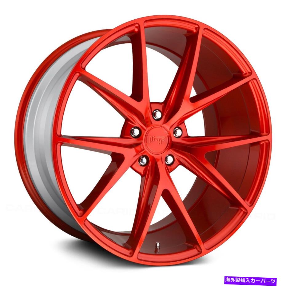 ホイール　４本セット ニッチM186ミサノホイール20x9（35、5x114.3、72.56）4の赤いリムセット Niche M186 MISANO Wheels 20x9 (35, 5x114.3, 72.56) Red Rims Set of 4【並行輸入品】
