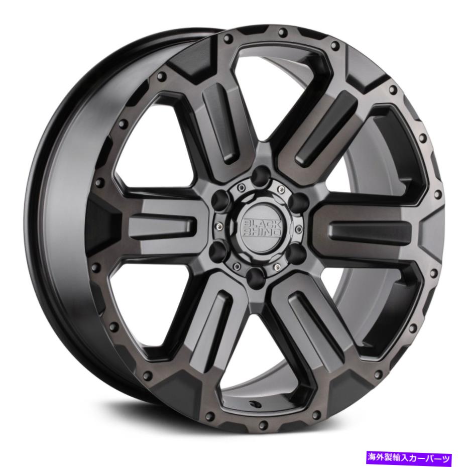 ホイール　４本セット ブラックサイワナカホイール20x9（12、6x139.7、112.1）4のガンメタルリムセット Black Rhino WANAKA Wheels 20x9 (12, 6x139.7, 112.1) Gunmetal Rims Set of 4【並行輸入品】