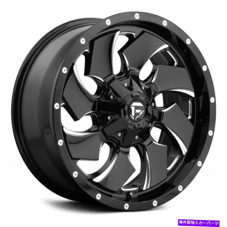 ホイール　４本セット 燃料D574クリーバー1PCホイール18x9（20、6x139.7、106.1）4のブラックリムセット Fuel D574 CLEAVER 1PC Wheels 18x9 (20, 6x139.7, 106.1) Black Rims Set of 4【並行輸入品】