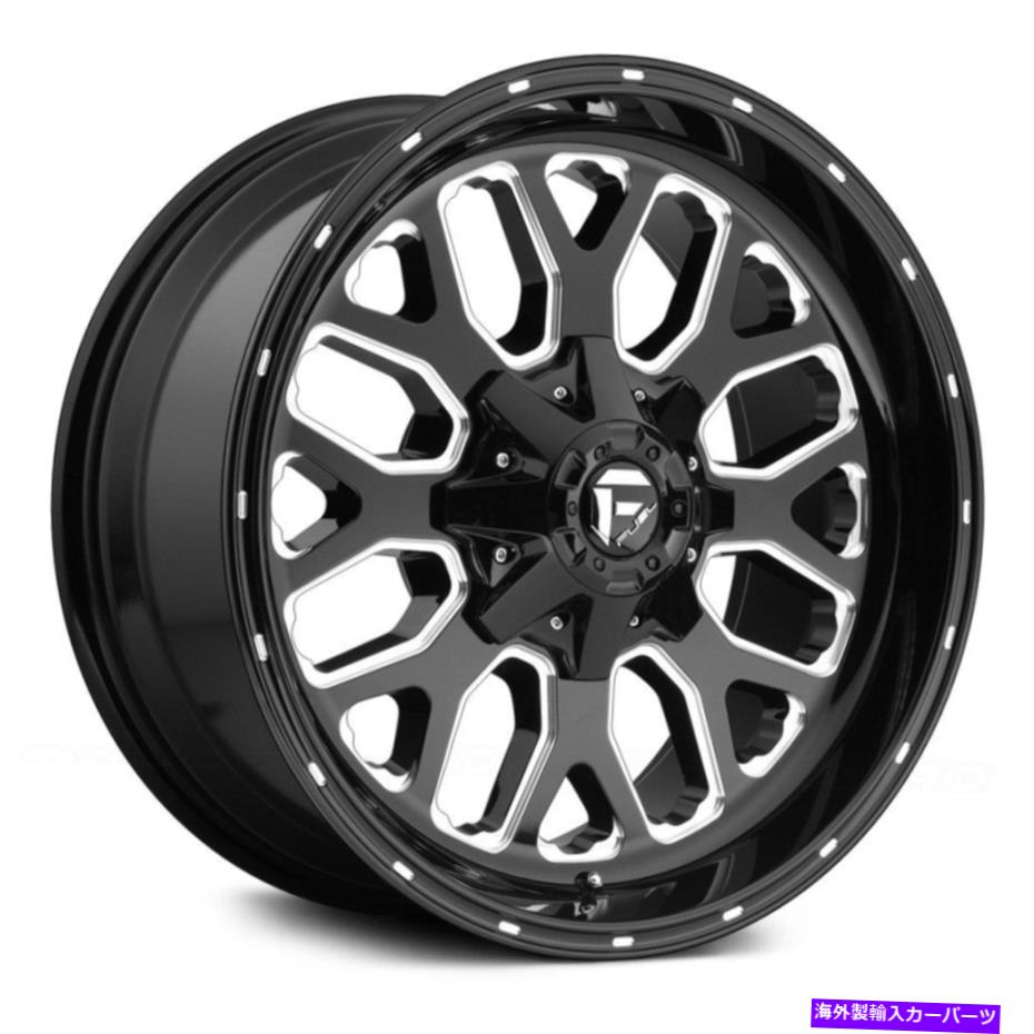 ホイール 4本セット 燃料D588タイタン1PCホイール20x9(20、6x139.7、106.1)4のブラックリムセット Fuel D588 TITAN 1PC Wheels 20x9 (20, 6x139.7, 106.1) Black Rims Set of 4【並行輸入品】|Us Custom Parts Shop USDM