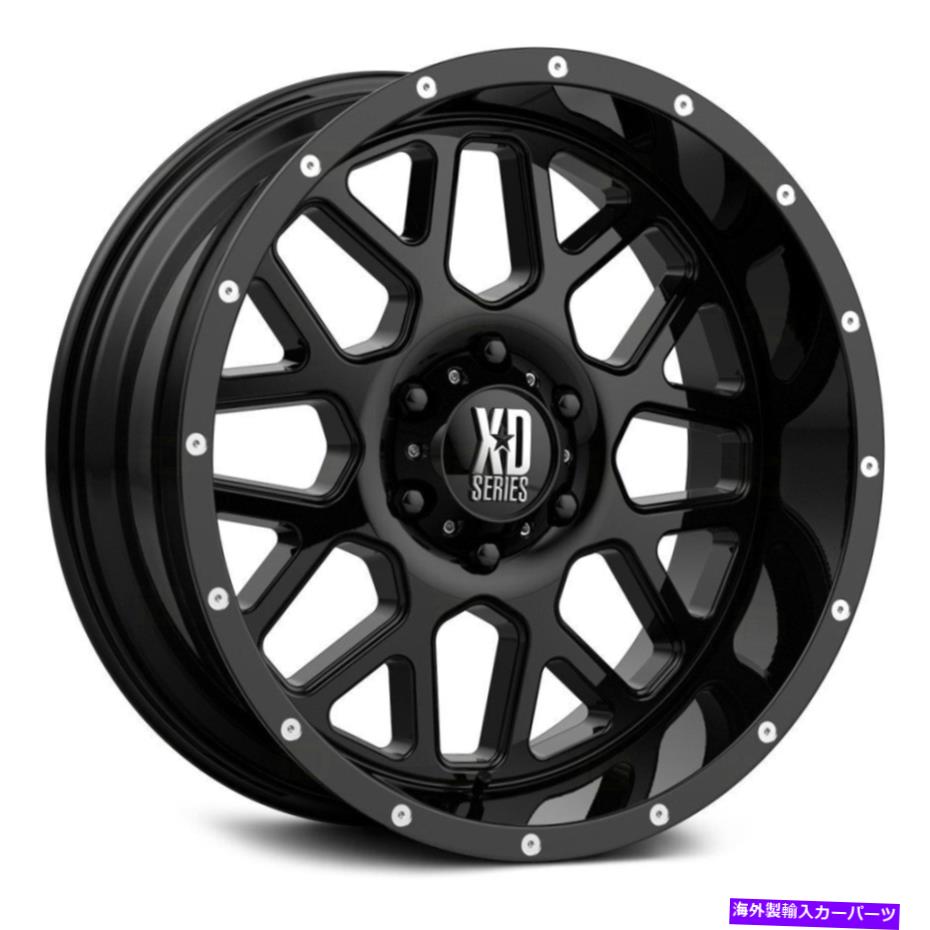 ホイール　４本セット XDシリーズXD820グレネードホイール20x10（-24、5x150、110.1）4のブラックリムセット XD Series XD820 GRENADE Wheels 20x10 (-24, 5x150, 110.1) Black Rims Set of 4【並行輸入品】