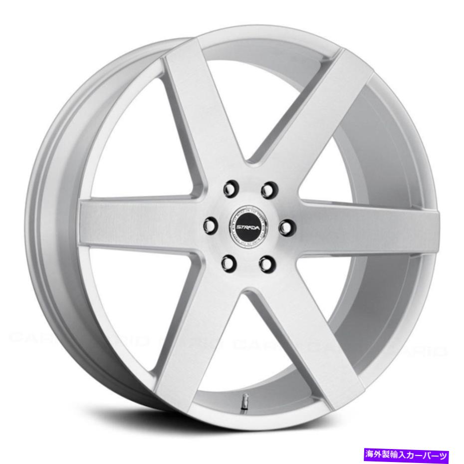 ホイール　４本セット Strada Codaホイール24x10（15、5x139.7、87.1）4のシルバーリムセット Strada CODA Wheels 24x10 (15, 5x139.7, 87.1) Silver Rims Set of 4【並行輸入品】