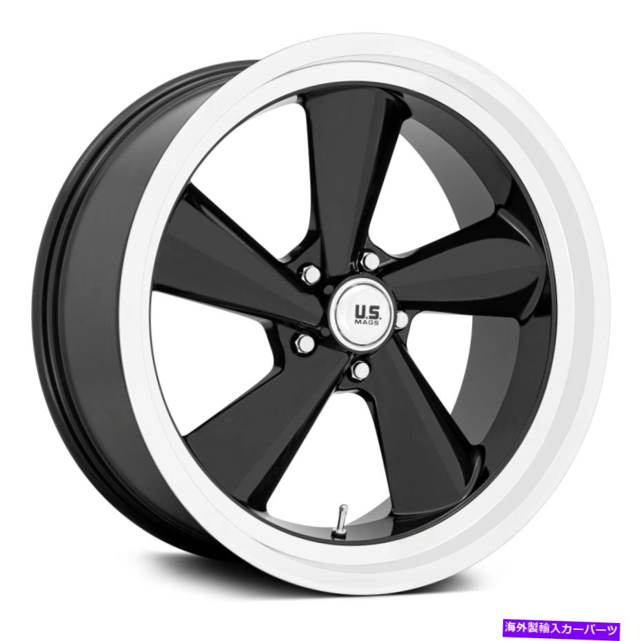 ホイール 4本セット U.S. Mags U136 TS 1PCホイール22x9(15、5x127、78.1)4のブラックリムセット U.S. Mags U136 TS 1PC Wheels 22x9 (15, 5x127, 78.1) Black Rims Set of 4【並行輸入品】|Us Custom Parts Shop USDM
