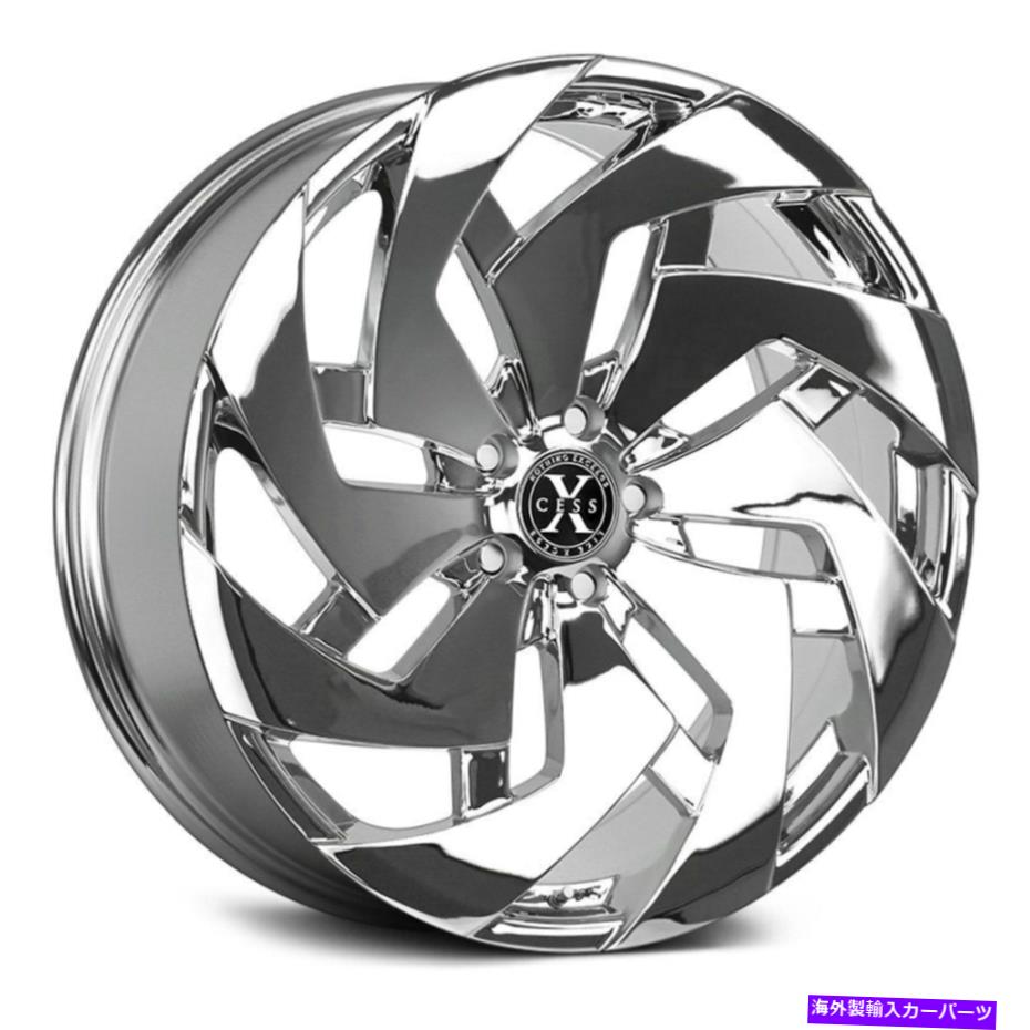 ホイール　４本セット Xcess x04ホイール22x9（15、5x114.3、72.6）4のクロムリムセット Xcess X04 Wheels 22x9 (15, 5x114.3, 72.6) Chrome Rims Set of 4【並行輸入品】
