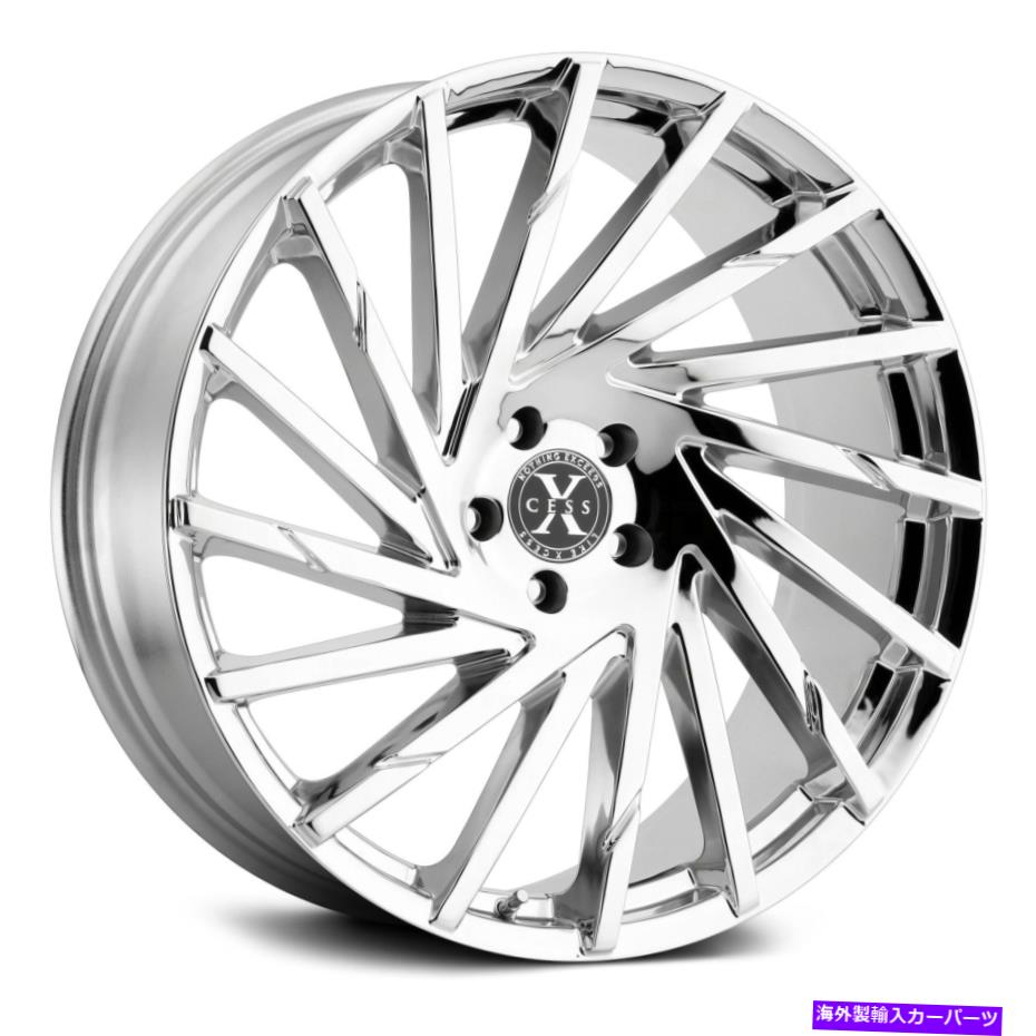 ホイール　４本セット Xcess x02ホイール22x9（15、5x114.3、72.6）4のクロムリムセット Xcess X02 Wheels 22x9 (15, 5x114.3, 72.6) Chrome Rims Set of 4【並行輸入品】