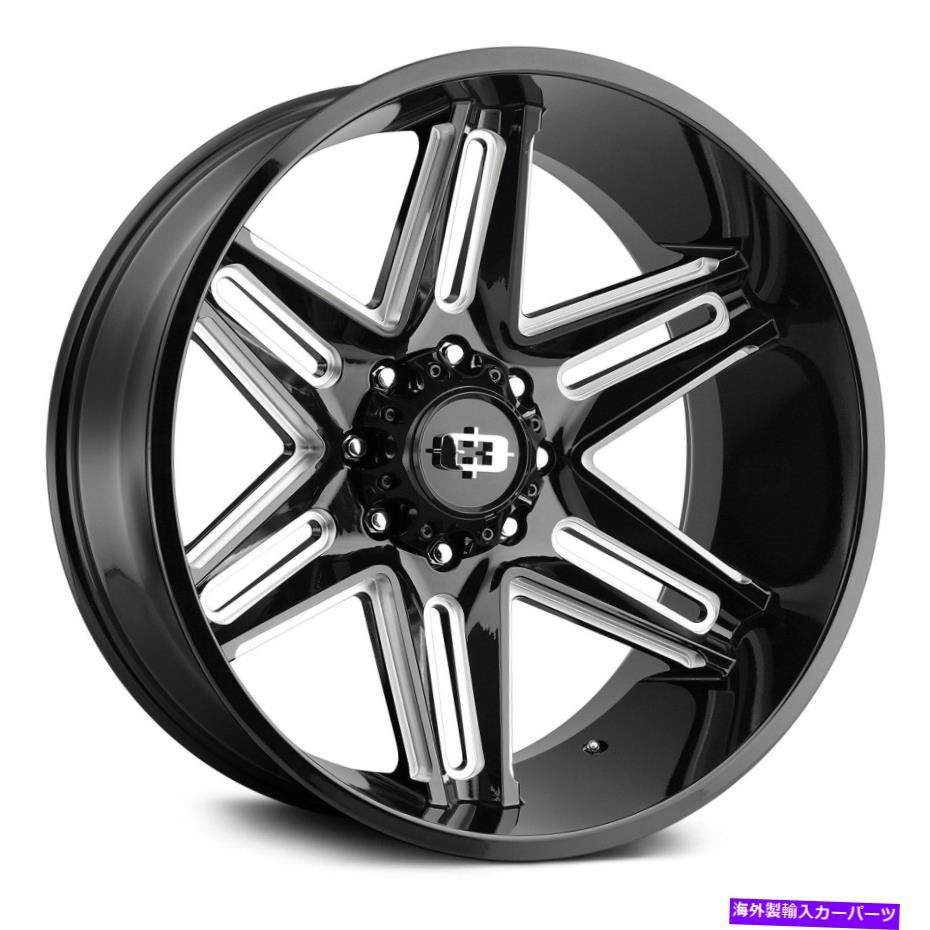 ホイール 4本セット Vision 363 Razorホイール22x10(-19、8x165.1、125.2)4のブラックリムセット Vision 363 RAZOR Wheels 22x10 (-19, 8x165.1, 125.2) Black Rims Set of 4【並行輸入品】|Us Custom Parts Shop USDM