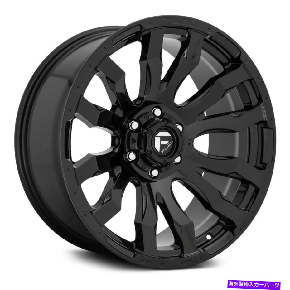 ホイール　４本セット 燃料D675ブリッツ1PCホイール20x9（20、6x139.7、106.1）4のブラックリムセット Fuel D675 BLITZ 1PC Wheels 20x9 (20, 6x139.7, 106.1) Black Rims Set of 4【並行輸入品】