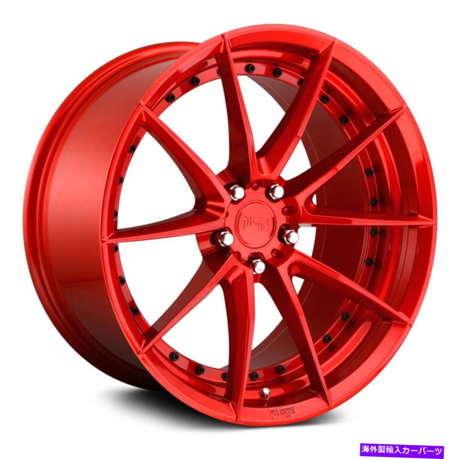 ホイール 4本セット ニッチM213セクターホイール20x10.5(40、5x114.3、72.56)4の赤いリムセット Niche M213 SECTOR Wheels 20x10.5 (40, 5x114.3, 72.56) Red Rims Set of 4【並行輸入品】|Us Custom Parts Shop USDM