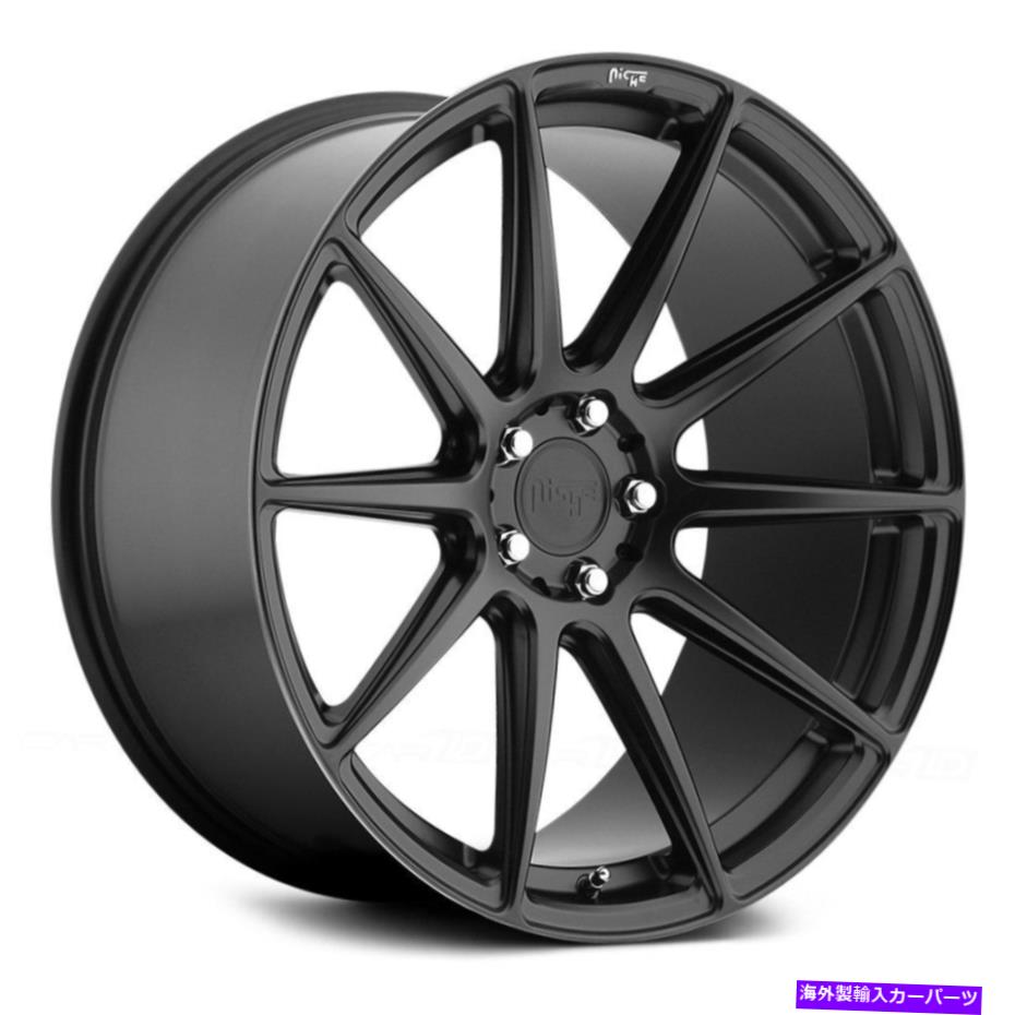 ホイール　４本セット ニッチM147エッセンホイール20x10.5（35、5x120.65、74.1）4のブラックリムセット Niche M147 ESSEN Wheels 20x10.5 (35, 5x120.65, 74.1) Black Rims Set of 4【並行輸入品】