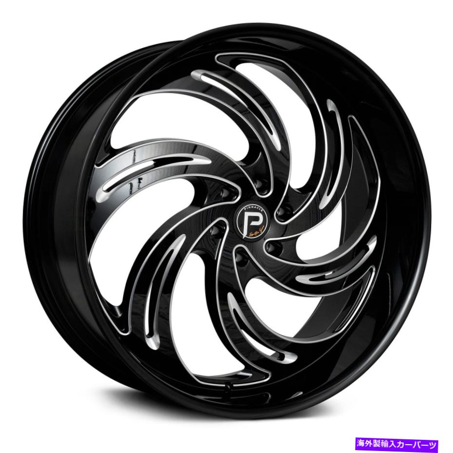 ホイール　４本セット ピナクルP300フェニックスホイール24x10（15、5x114.3、74.1）4のブラックリムセット Pinnacle P300 PHOENIX Wheels 24x10 (15, 5x114.3, 74.1) Black Rims Set of 4【並行輸入品】｜Us Custom Parts Shop USDM 364,617円