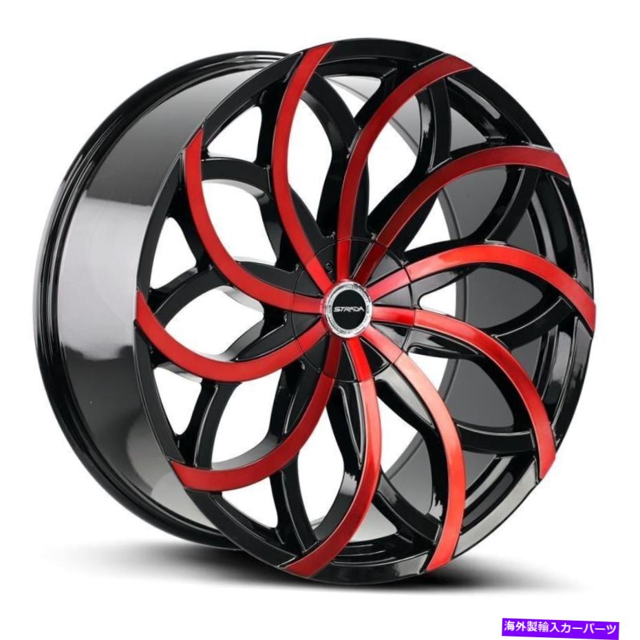 ホイール　４本セット Strada Huracan Wheels 24x10（15、5x120.65、78.1）グロスリムセット4 Strada HURACAN Wheels 24x10 (15, 5x120.65, 78.1) Gloss Rims Set of 4【並行輸入品】｜Us Custom Parts Shop USDM