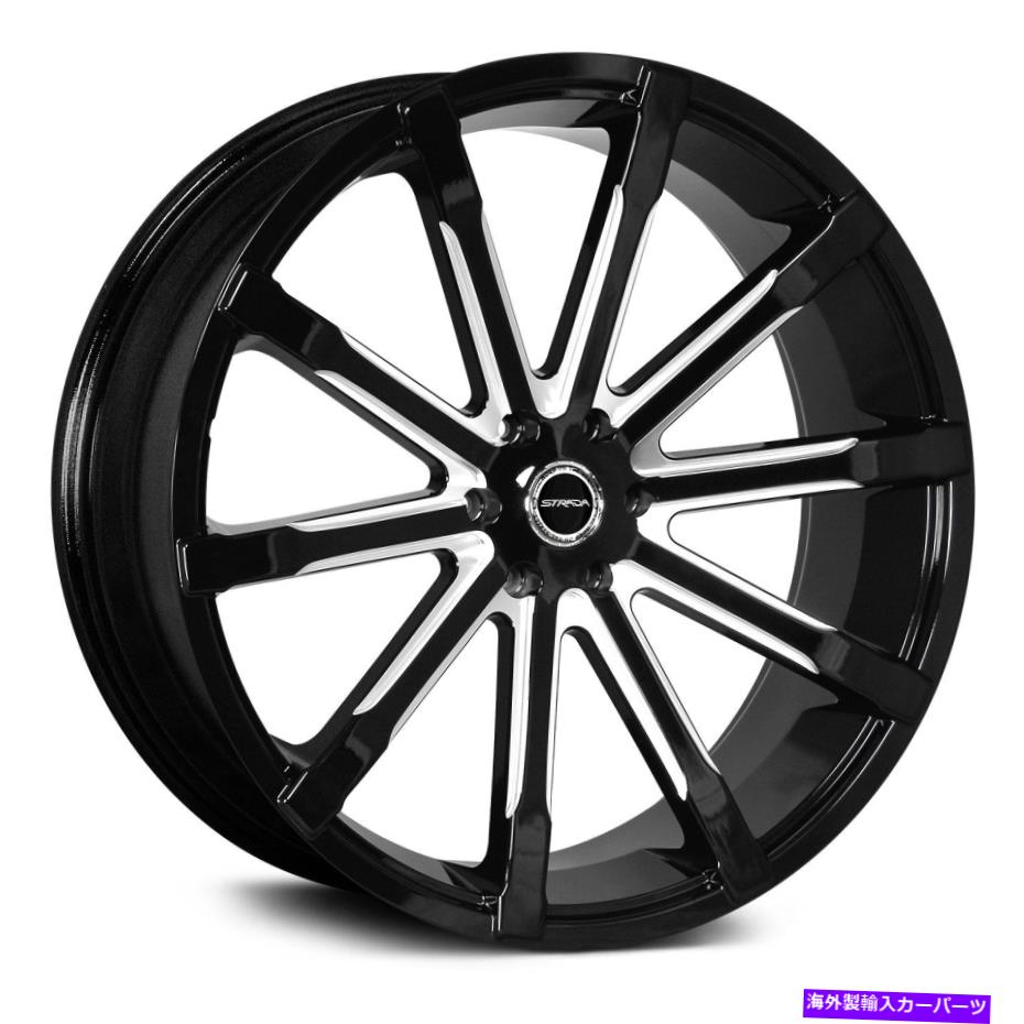 ホイール　４本セット Strada Osso Wheels 24x10（24、6x139.7、78.1）4のブラックリムセット Strada OSSO Wheels 24x10 (24, 6x139.7, 78.1) Black Rims Set of 4【並行輸入品】｜Us Custom Parts Shop USDM