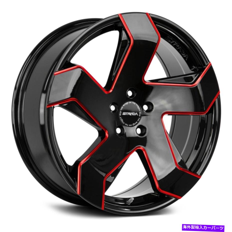 ホイール　４本セット Strada Coltelloホイール24x10（24、6x139.7、87.1）グロスリムセット4 Strada COLTELLO Wheels 24x10 (24, 6x139.7, 87.1) Gloss Rims Set of 4【並行輸入品】