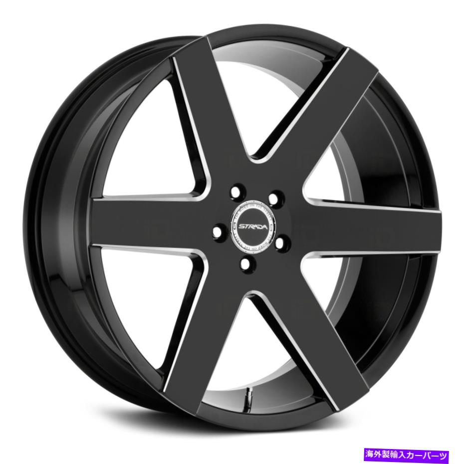 ホイール　４本セット Strada Codaホイール24x10（24、6x135、87.1）4のブラックリムセット Strada CODA Wheels 24x10 (24, 6x135, 87.1) Black Rims Set of 4【並行輸入品】｜Us Custom Parts Shop USDM