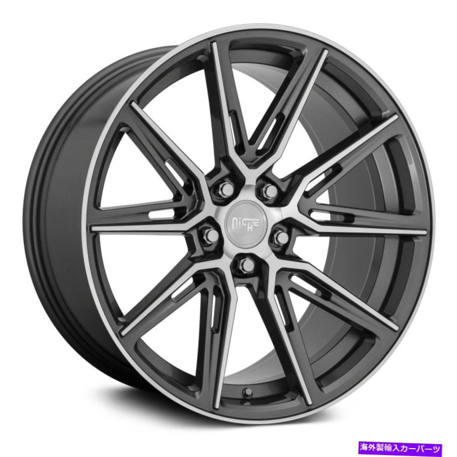 ホイール　４本セット ニッチM220ジェメロホイール20x10.5（40、5x112、66.56）4の無煙炭リムセット Niche M220 GEMELLO Wheels 20x10.5 (40, 5x112, 66.56) Anthracite Rims Set of 4【並行輸入品】