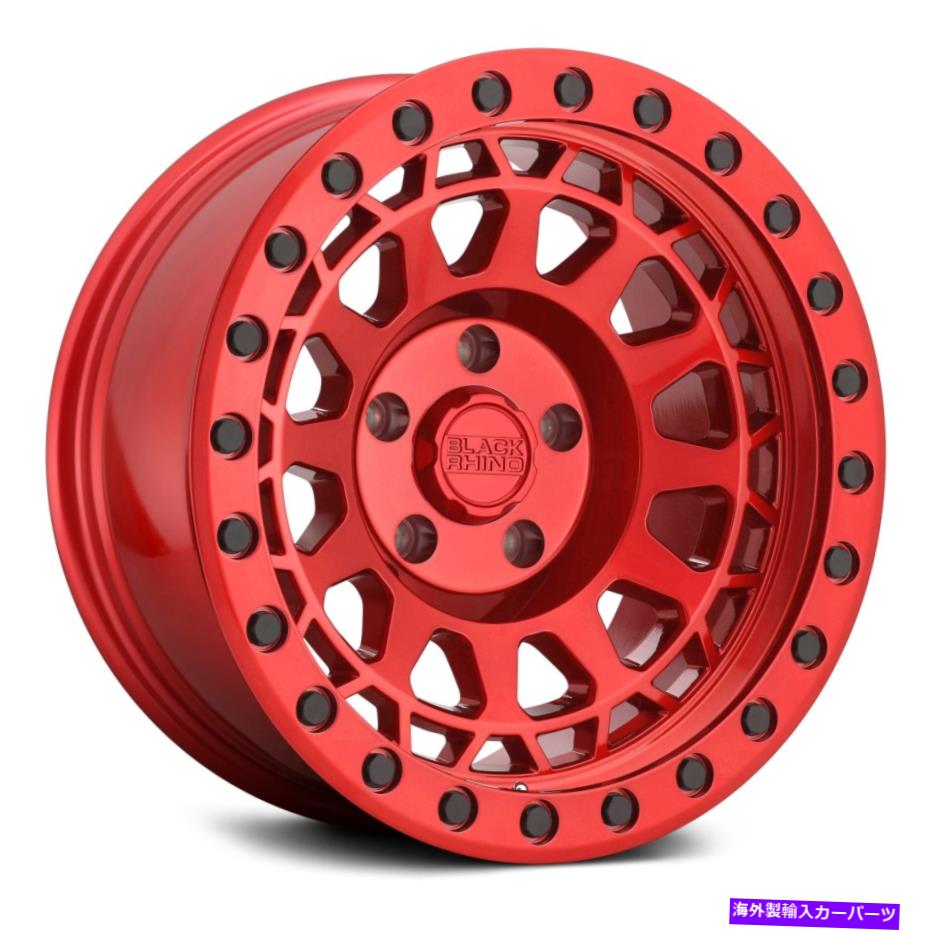 ホイール　４本セット ブラックサイムプリムホイール20x9.5（-18、5x127、71.5）4の赤いリムセット Black Rhino PRIMM Wheels 20x9.5 (-18, 5x127, 71.5) Red Rims Set of 4【並行輸入品】｜Us Custom Parts Shop USDM