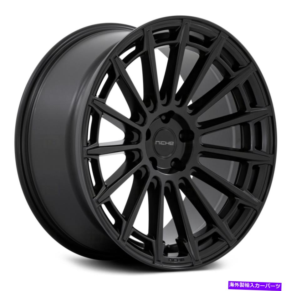 ホイール　４本セット ニッチM274アマルフィホイール20x9（25、5x112、66.56）4のブラックリムセット Niche M274 AMALFI Wheels 20x9 (25, 5x112, 66.56) Black Rims Set of 4【並行輸入品】