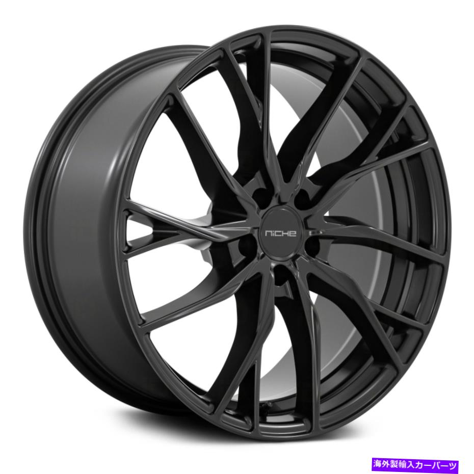 ホイール　４本セット Niche M272 NovaraWheels20x10.5（27、5x112、66.56）4のブラックリムセット Niche M272 NOVARA Wheels 20x10.5 (27, 5x112, 66.56) Black Rims Set of 4【並行輸入品】