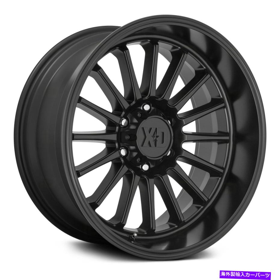 ホイール　４本セット XDシリーズXD857ホイプラッシュホイール20x10（-18、5x139.7、78.1）4のブラックリムセット XD Series XD857 WHIPLASH Wheels 20x10 (-18, 5x139.7, 78.1) Black Rims Set of 4【並行輸入品】