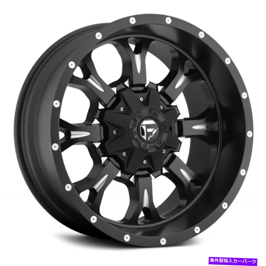 ホイール　４本セット Fuel D517 Krank 1PCホイール18x9（1、8x165.1、125.1）4のブラックリムセット Fuel D517 KRANK 1PC Wheels 18x9 (1, 8x165.1, 125.1) Black Rims Set of 4【並行輸入品】
