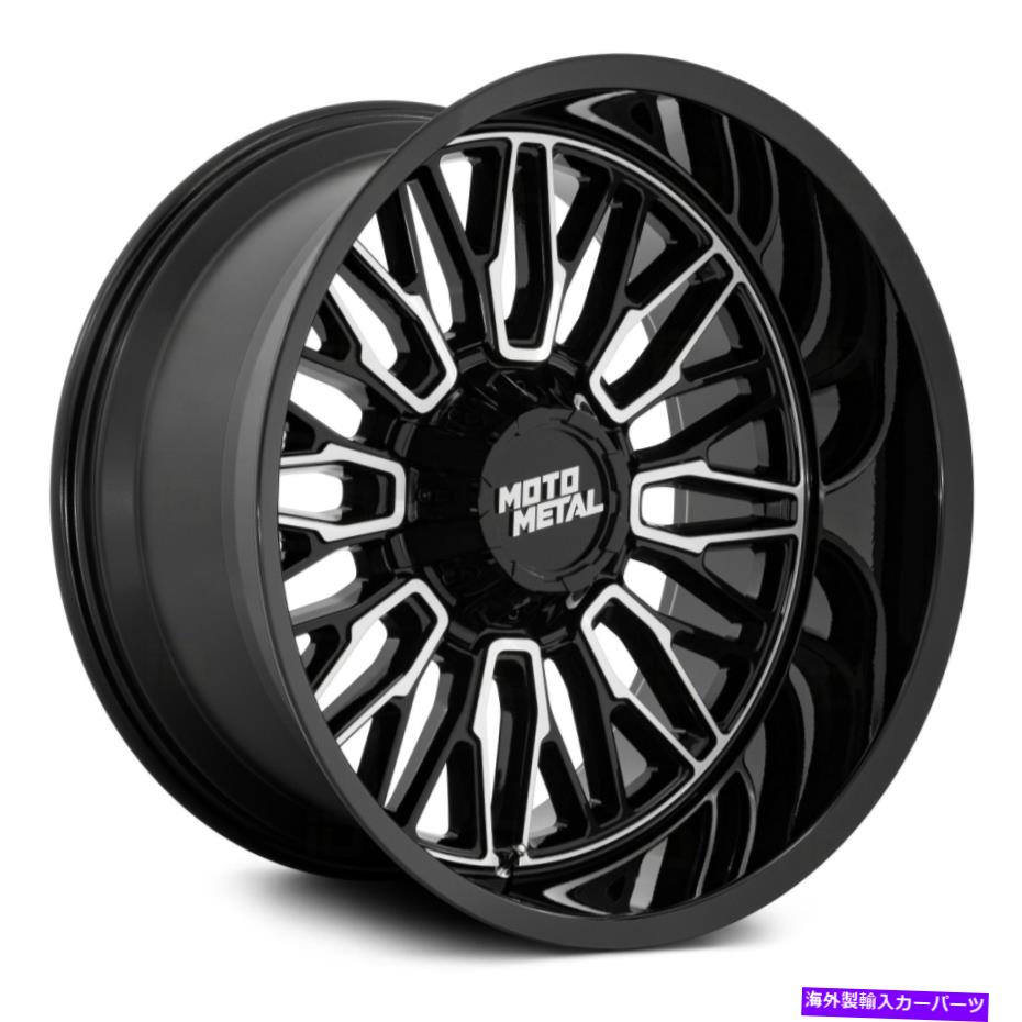 ホイール　４本セット Moto Metal Mo809 Stinger Wheels 22x10（-18、8x165.1、125.1）4のブラックリムセット Moto Metal MO809 STINGER Wheels 22x10 (-18, 8x165.1, 125.1) Black Rims Set of 4【並行輸入品】