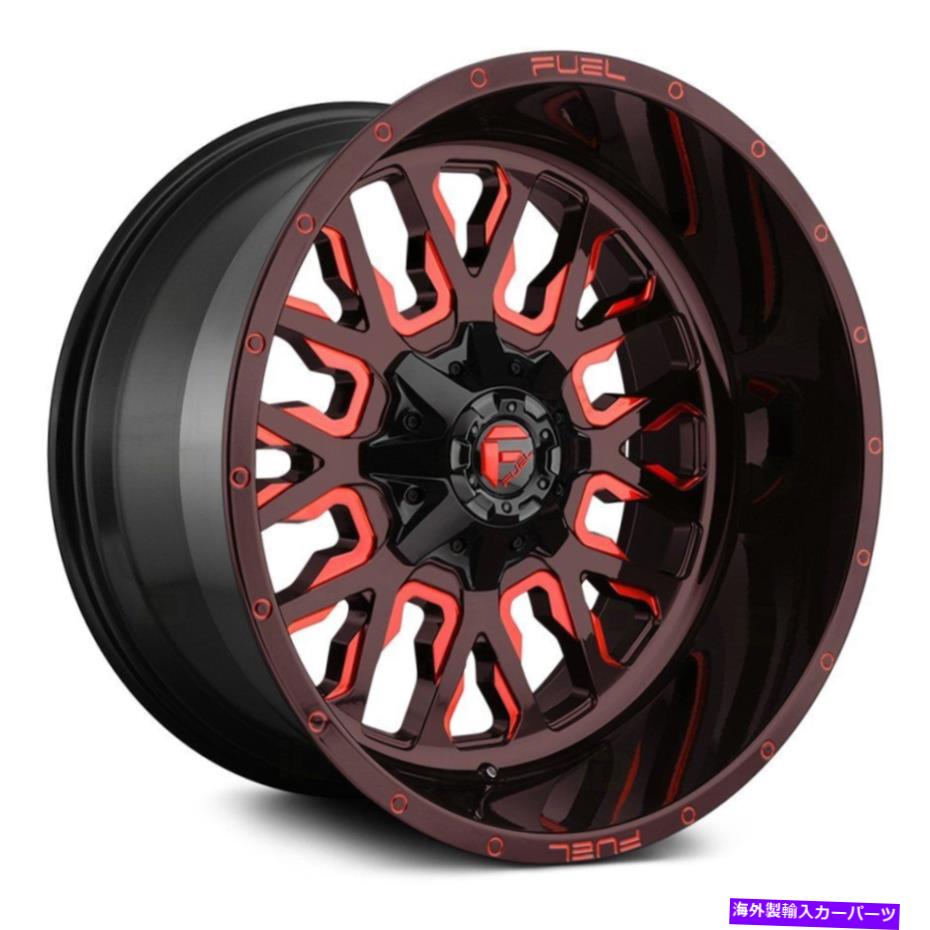 ホイール 4本セット 燃料D612ストローク1PCホイール22x10(10、6x135、106.1)4のブラックリムセット Fuel D612 STROKE 1PC Wheels 22x10 (10, 6x135, 106.1) Black Rims Set of 4【並行輸入品】