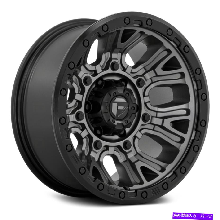 ホイール　４本セット 燃料D825トラクション1PCホイール20x10（-18、8x165.1、125.1）4のガンメタルリムセット Fuel D825 TRACTION 1PC Wheels 20x10 (-18, 8x165.1, 125.1) Gunmetal Rims Set of 4【並行輸入品】