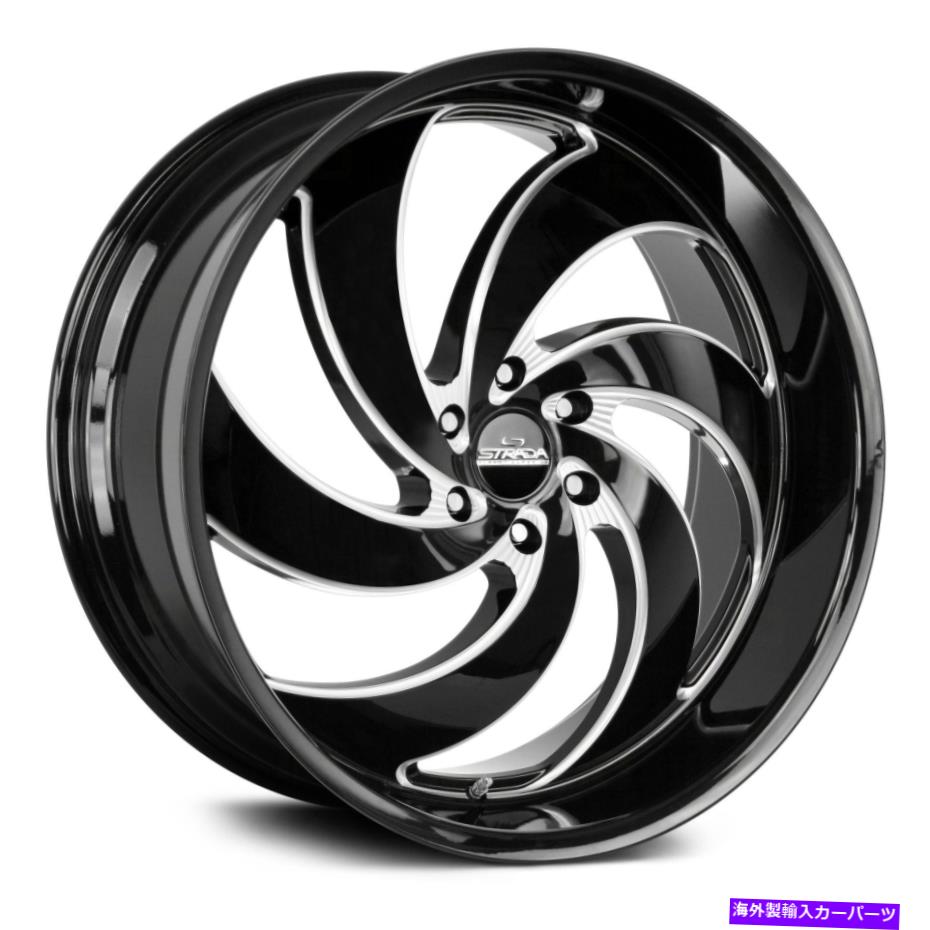 ホイール　４本セット Strada Retro 6ホイール26x10（26、6x139.7、106.4）4のブラックリムセット Strada RETRO 6 Wheels 26x10 (26, 6x139.7, 106.4) Black Rims Set of 4【並行輸入品】｜Us Custom Parts Shop USDM