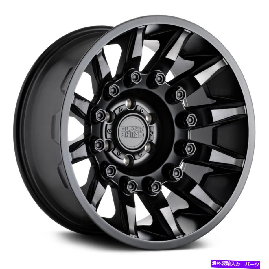ホイール　４本セット ブラックサイミッションホイール20x9（2、5x139.7、78.1）4のブラックリムセット Black Rhino MISSION Wheels 20x9 (2, 5x139.7, 78.1) Black Rims Set of 4【並行輸入品】