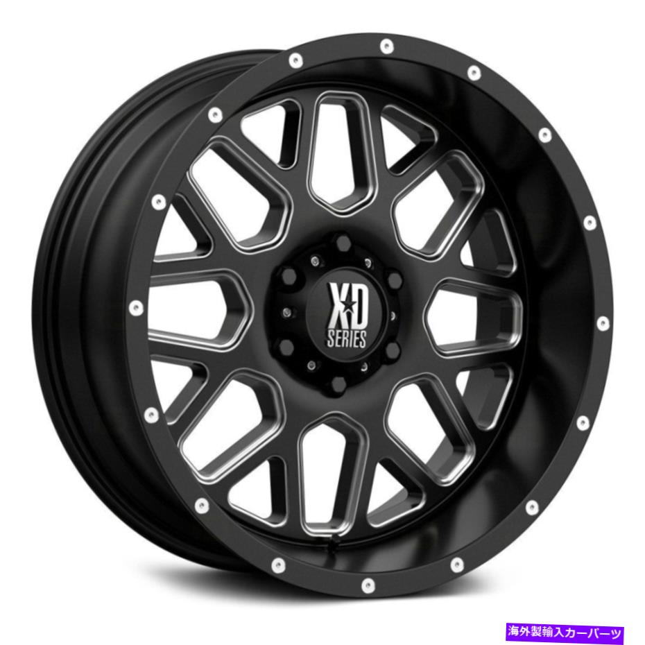 ホイール　４本セット XDシリーズXD820グレネードホイール20x12（-44、6x139.7、106.1）4のブラックリムセット XD Series XD820 GRENADE Wheels 20x12 (-44, 6x139.7, 106.1) Black Rims Set of 4【並行輸入品】