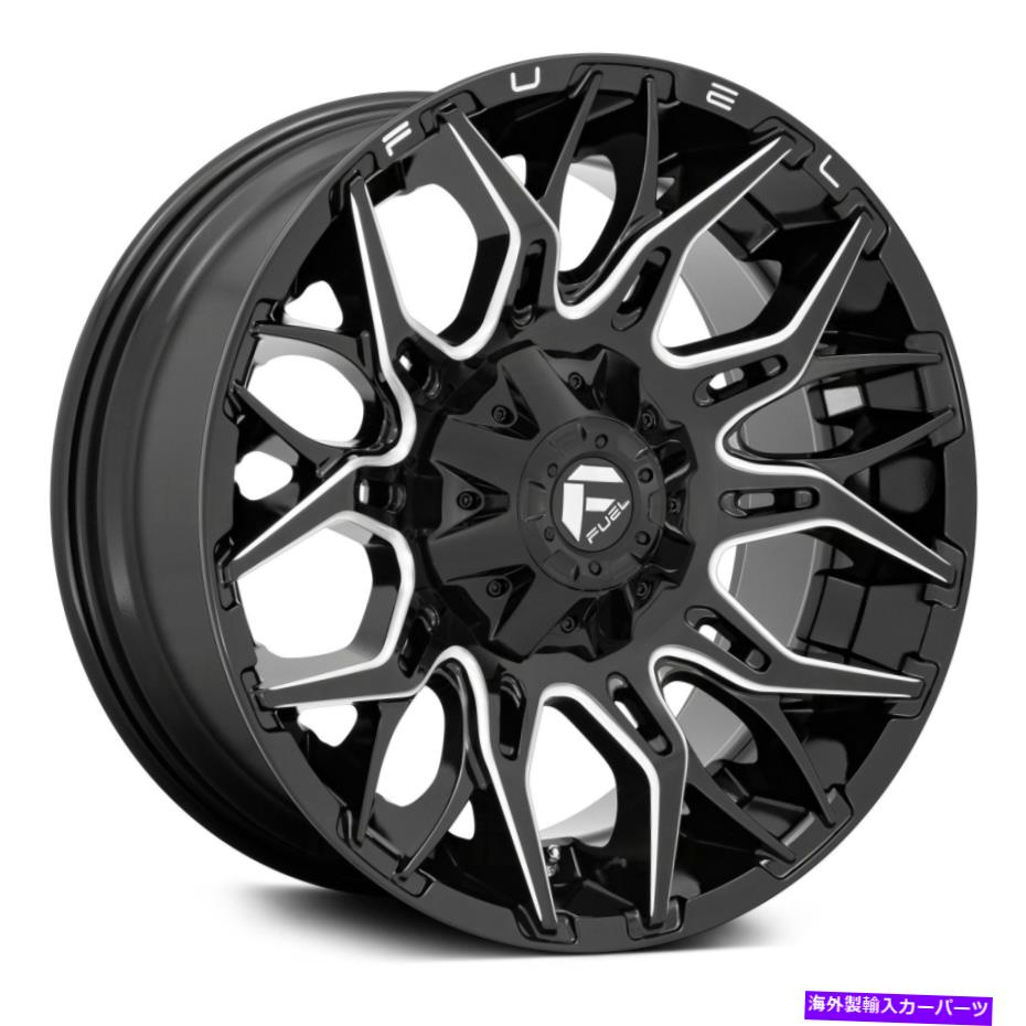 ホイール　４本セット Fuel D769 Twitch 1PCホイール22x10（-18、5x127、78.1）4のブラックリムセット Fuel D769 TWITCH 1PC Wheels 22x10 (-18, 5x127, 78.1) Black Rims Set of 4【並行輸入品】