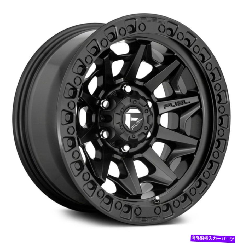 ホイール 4本セット 燃料D694カバー1PCホイール20x9(20、8x165.1、125.1)4のブラックリムセット Fuel D694 COVERT 1PC Wheels 20x9 (20, 8x165.1, 125.1) Black Rims Set of 4【並行輸入品】