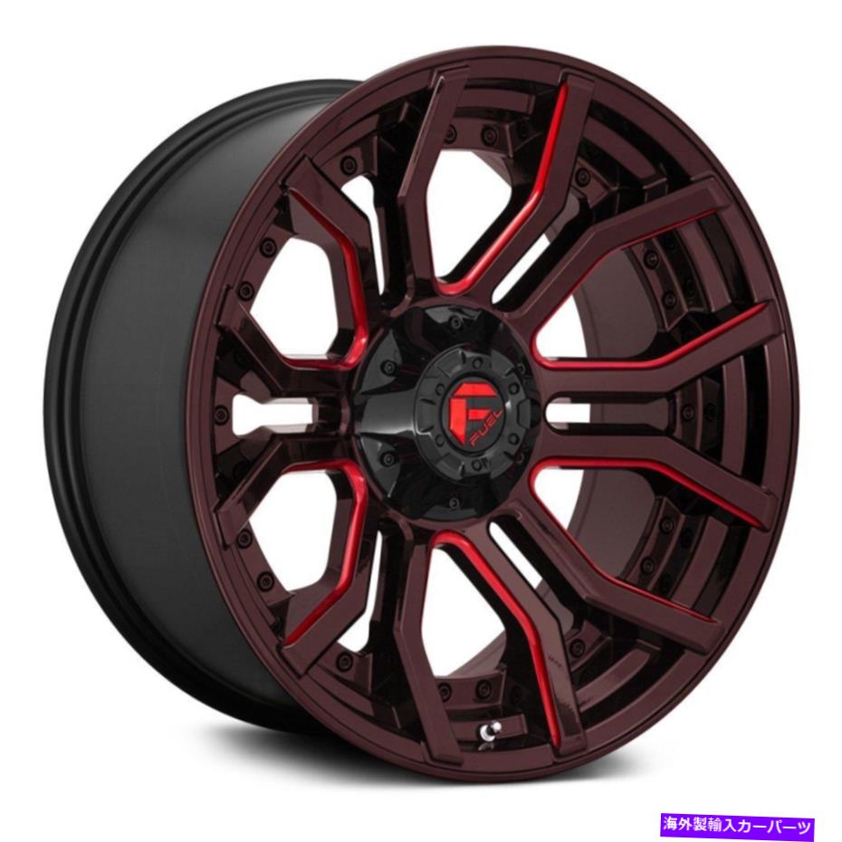 ホイール　４本セット Fuel D712 Rage 1PCホイール20x10（-18、8x165.1、125.1）4のブラックリムセット Fuel D712 RAGE 1PC Wheels 20x10 (-18, 8x165.1, 125.1) Black Rims Set of 4【並行輸入品】
