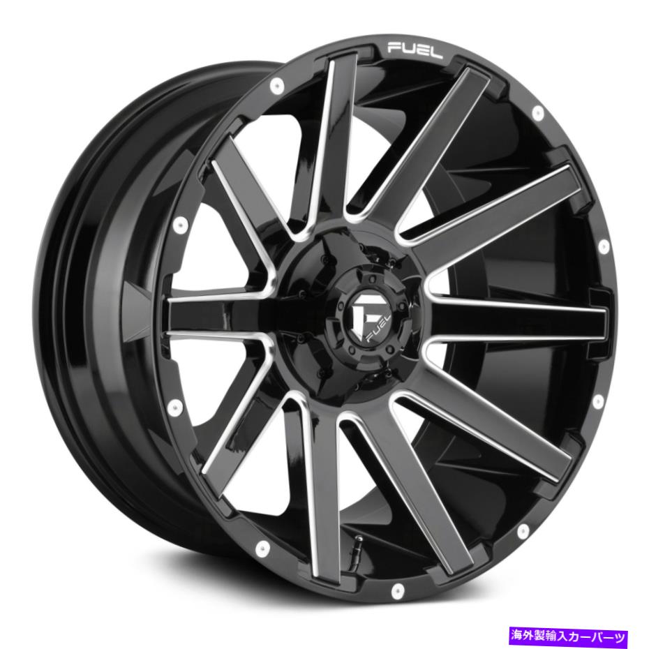 ホイール　４本セット 燃料D615コントラ1PCホイール22x10（-18、5x150、110.1）4のブラックリムセット Fuel D615 CONTRA 1PC Wheels 22x10 (-18, 5x150, 110.1) Black Rims Set of 4【並行輸入品】｜Us Custom Parts Shop USDM