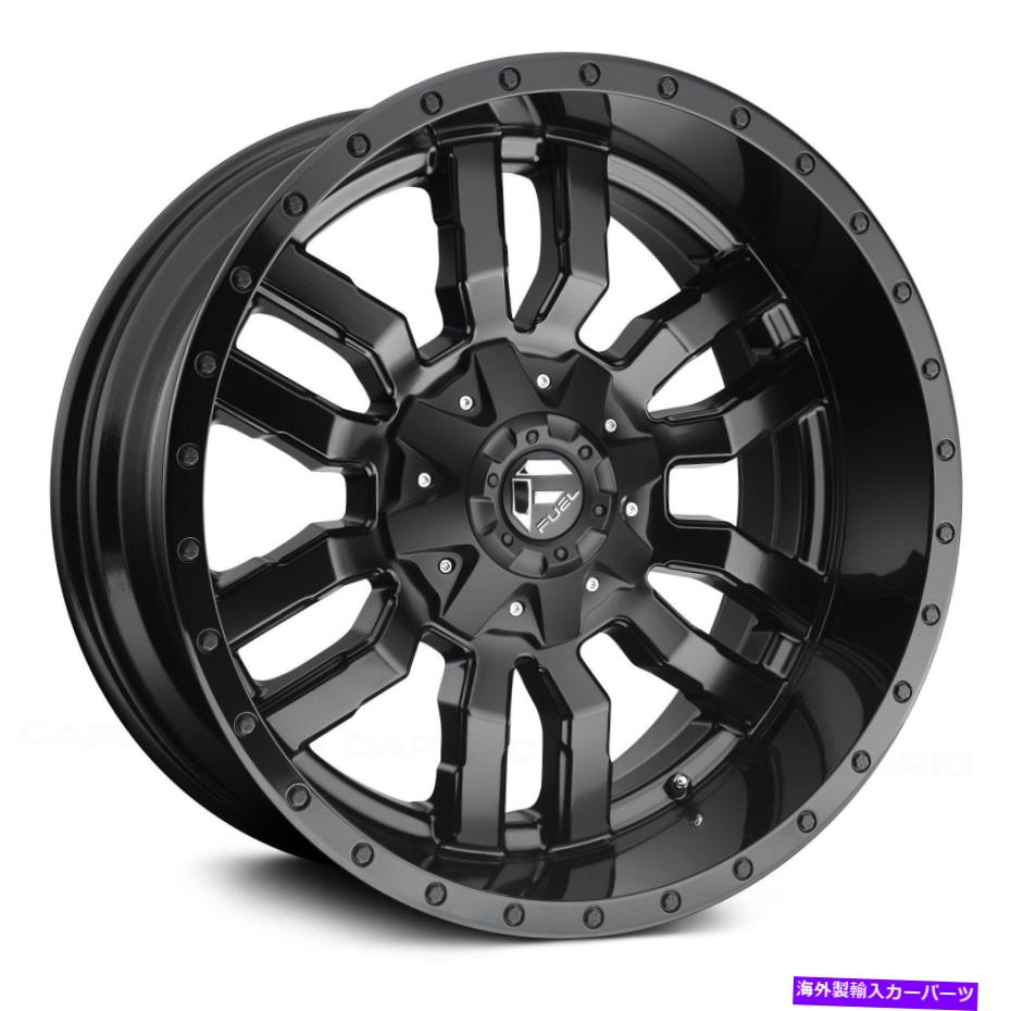 ホイール　４本セット 燃料D596スレッジ1PCホイール22x10（-18、5x150、110.1）4のブラックリムセット Fuel D596 SLEDGE 1PC Wheels 22x10 (-18, 5x150, 110.1) Black Rims Set of 4【並行輸入品】