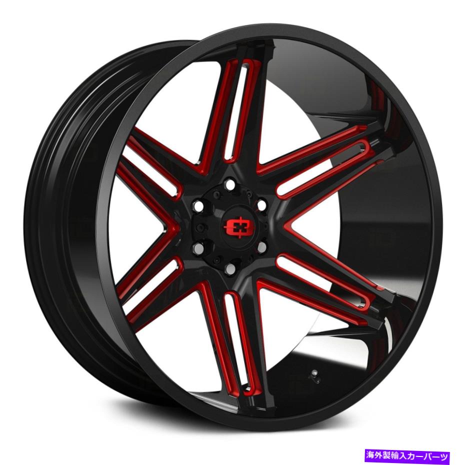 ホイール　４本セット Vision 363 Razorホイール24x12（-51、5x139.7、108）4のブラックリムセット Vision 363 RAZOR Wheels 24x12 (-51, 5x139.7, 108) Black Rims Set of 4【並行輸入品】