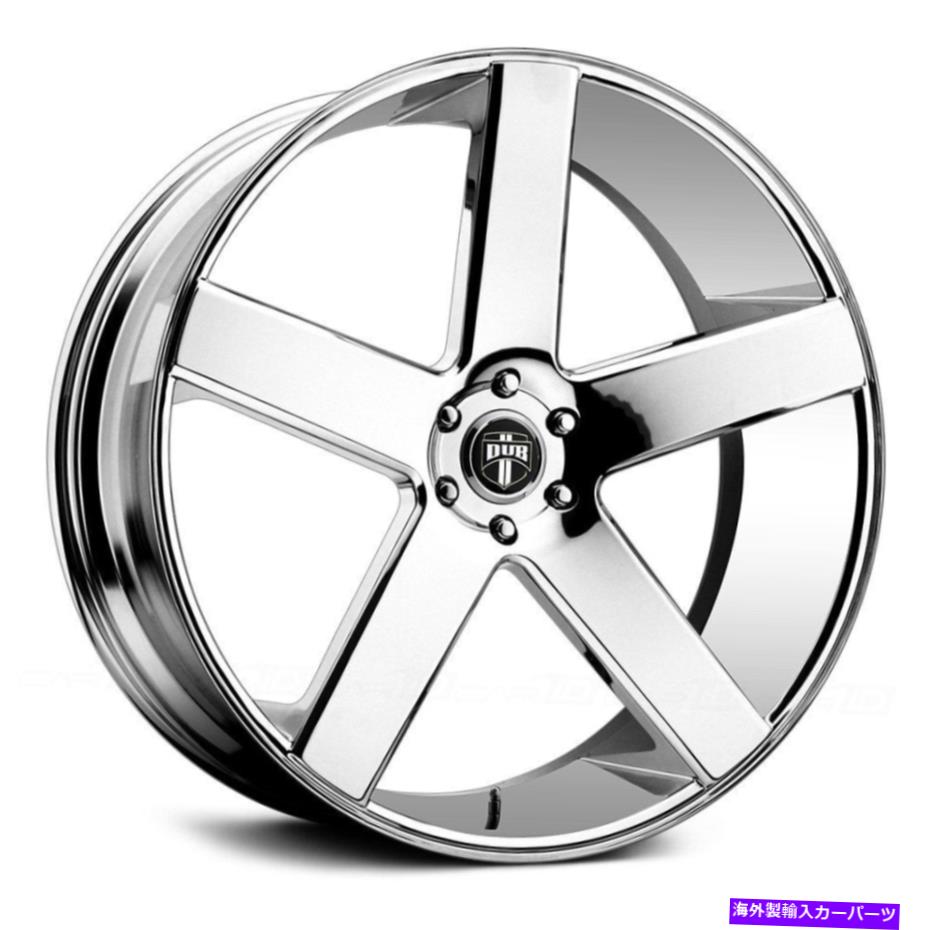 ホイール　４本セット ダブS115バラーホイール22x9.5（11、5x127、78.1）4のクロムリムセット Dub S115 BALLER Wheels 22x9.5 (11, 5x127, 78.1) Chrome Rims Set of 4【並行輸入品】｜Us Custom Parts Shop USDM