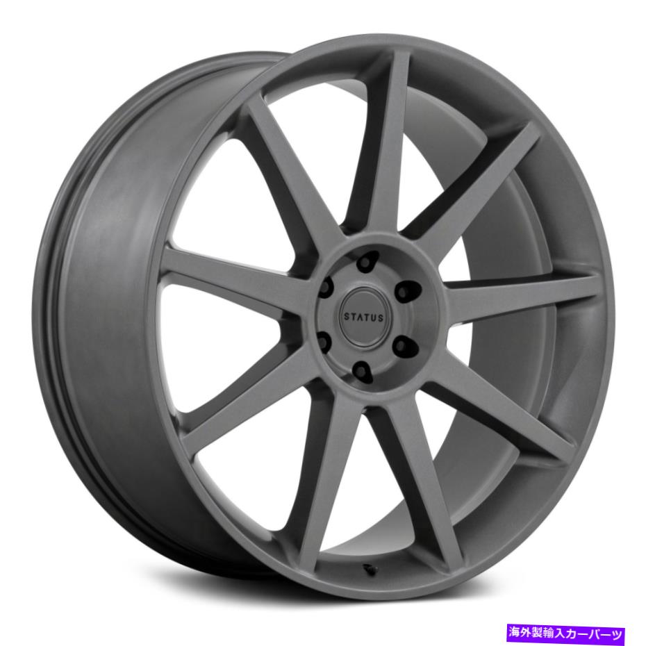 ホイール 4本セット ステータスマンモスホイール24x10(35、5x120.65、72.56)4の無煙炭リムセット Status MAMMOTH Wheels 24x10 (35, 5x120.65, 72.56) Anthracite Rims Set of 4【並行輸入品】|Us Custom Parts Shop USDM