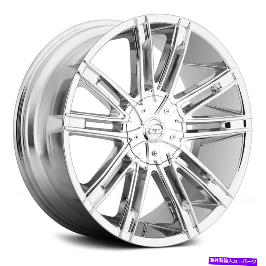 ホイール　４本セット VCT V28ホイール22x9.5（30、6x139.7、87.1）4のクロムリムセット VCT V28 Wheels 22x9.5 (30, 6x139.7, 87.1) Chrome Rims Set of 4【並行輸入品】