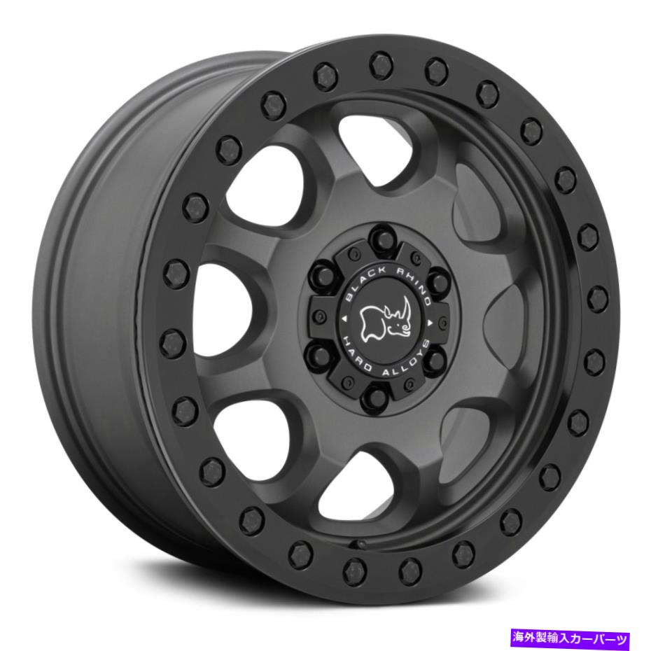 ホイール　４本セット Black Rhino Venture Beadlock Wheels 17x8（38、6x130）Gunmetal Rimsセット4 Black Rhino VENTURE BEADLOCK Wheels 17x8 (38, 6x130) Gunmetal Rims Set of 4【並行輸入品】