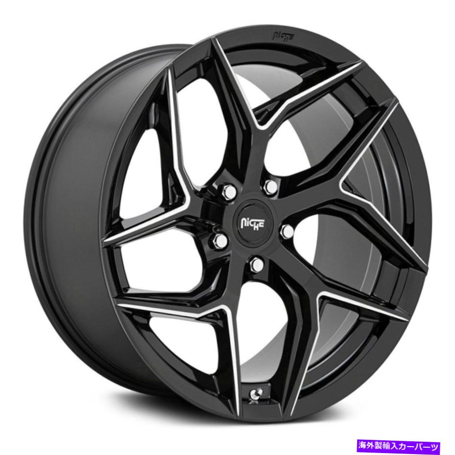 ホイール　４本セット ニッチM266ねじれホイール20x10.5（35、5x120.65、72.56）4のブラックリムセット Niche M266 TORSION Wheels 20x10.5 (35, 5x120.65, 72.56) Black Rims Set of 4【並行輸入品】