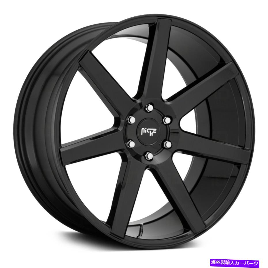 ホイール　４本セット ニッチM230未来のホイール24x10（30、6x135、87.1）4のブラックリムセット Niche M230 FUTURE Wheels 24x10 (30, 6x135, 87.1) Black Rims Set of 4【並行輸入品】